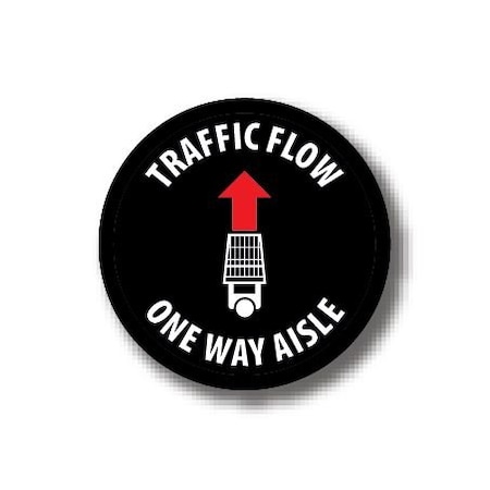 Ergomat 20in CIRCLE SIGNS Traffic Flow One Way Aisle DSV-SIGN 400 #3900 -UEN